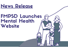 graphic that says "news release, FMPSD launches mental health website"