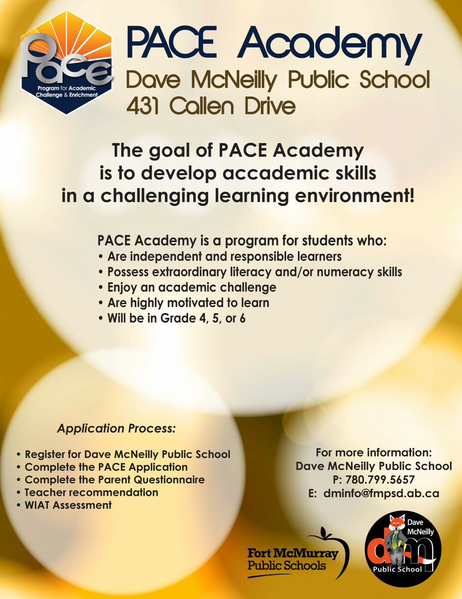 PACE Academy info poster